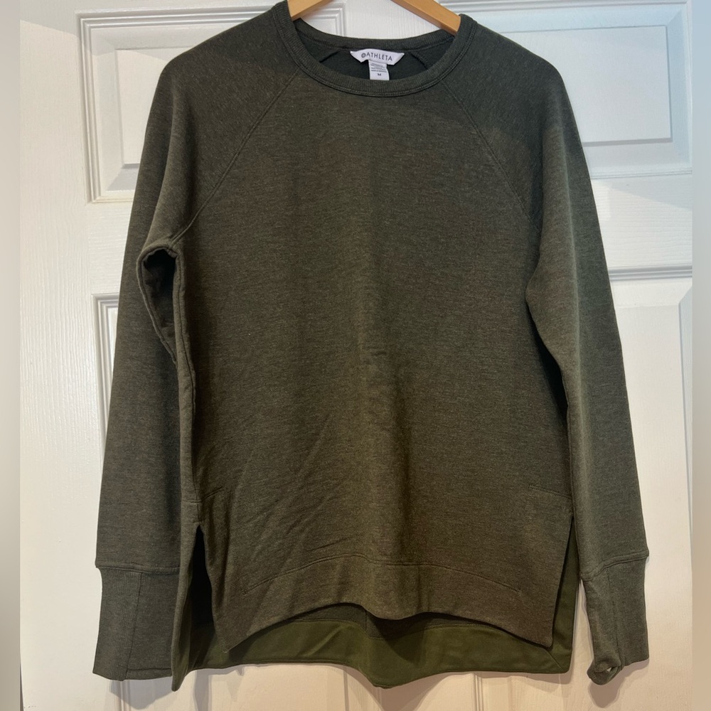 Athleta Women's Olive Crewneck Sweater